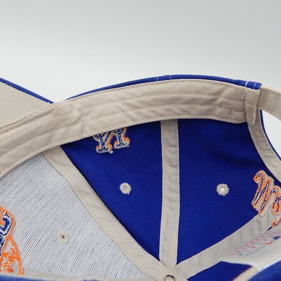 New York NY Mets Hat Baseball Cap Adjustable Strapback Blue Embroidered Logo - Picture 12 of 13